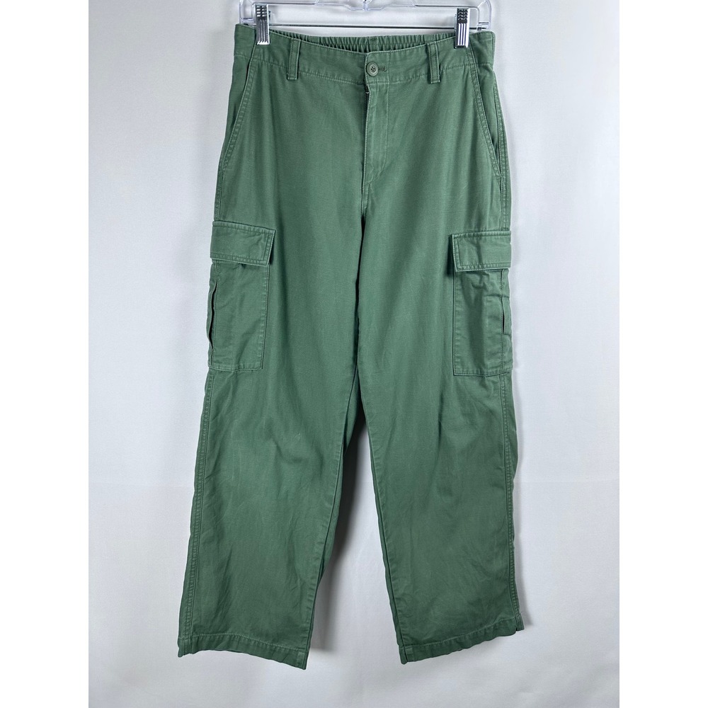Uniqlo Cargo‎ Pants Women S Green Cotton Utility Gorpcore Streetwear